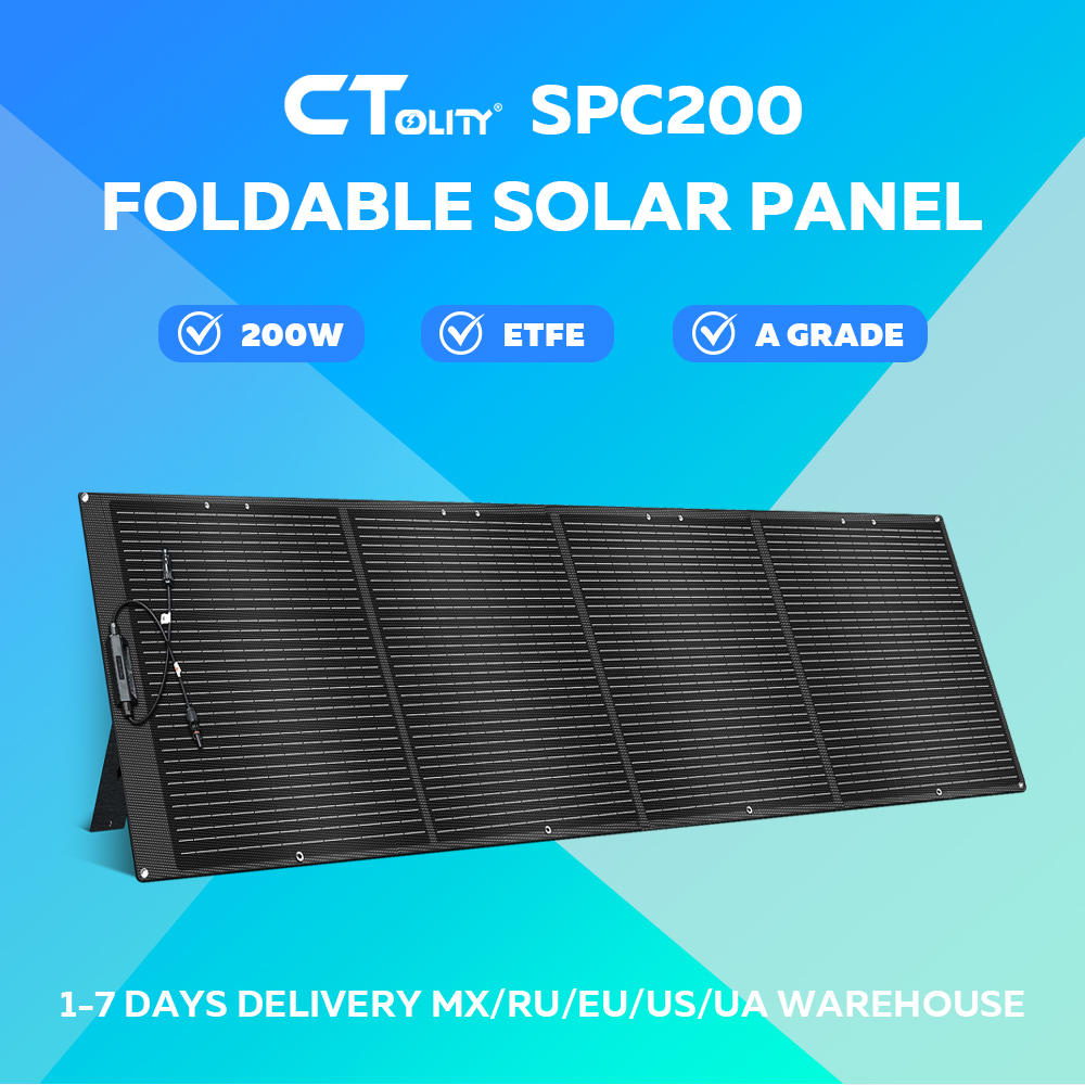 Folding Solar Panel - CTOLITY SPC200 Foldable Solar Panel A